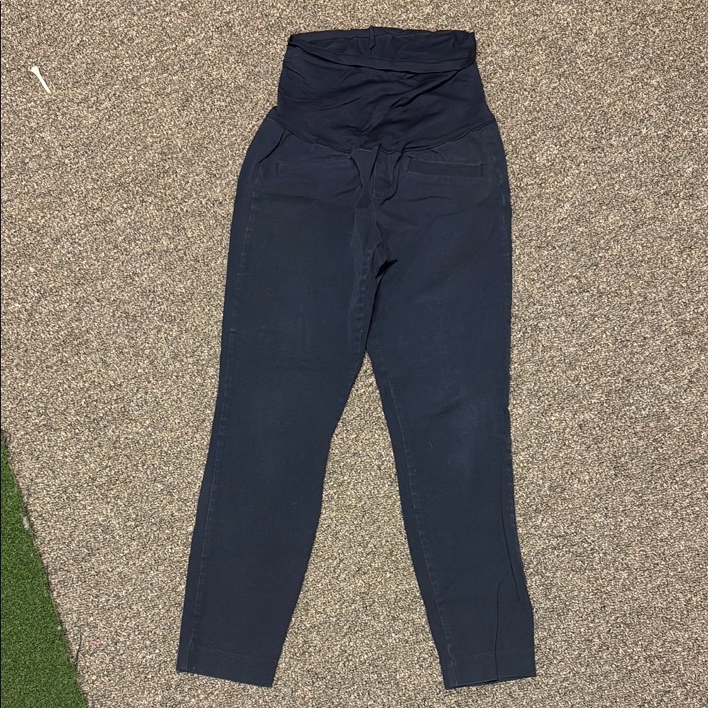 Gap Maternity skinny cropped navy slacks